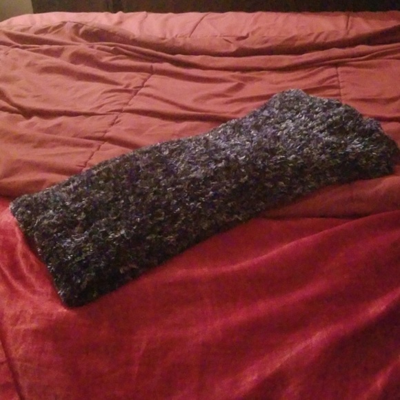 WOMEN'S 1 SIZE NAVY BLUE FLEECE REAL WARM SCARF!!! - Picture 3 of 8